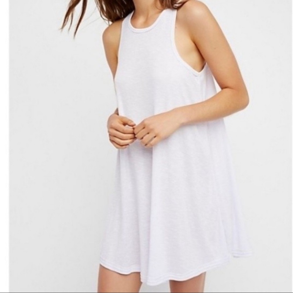 Orange Free People Beach Racerback Tank Dress